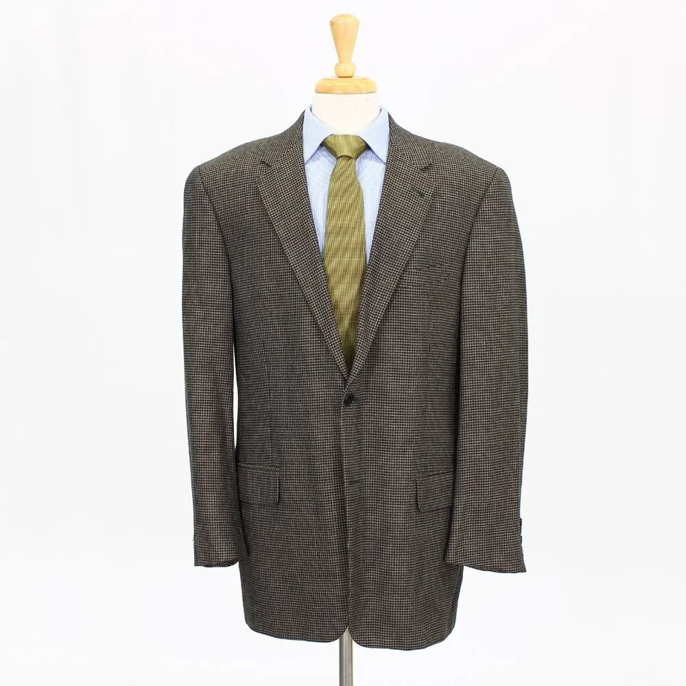 Joseph Abboud 42L Brown Solid 2-Button Sport Coat Blazer Jacket P460